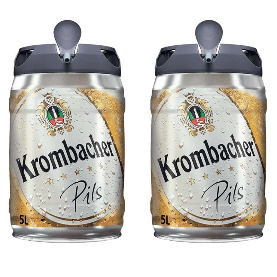 Krombacher Pils Birra – 2 x Fusto 5 litri con Rubinetto – Magnani Bruno