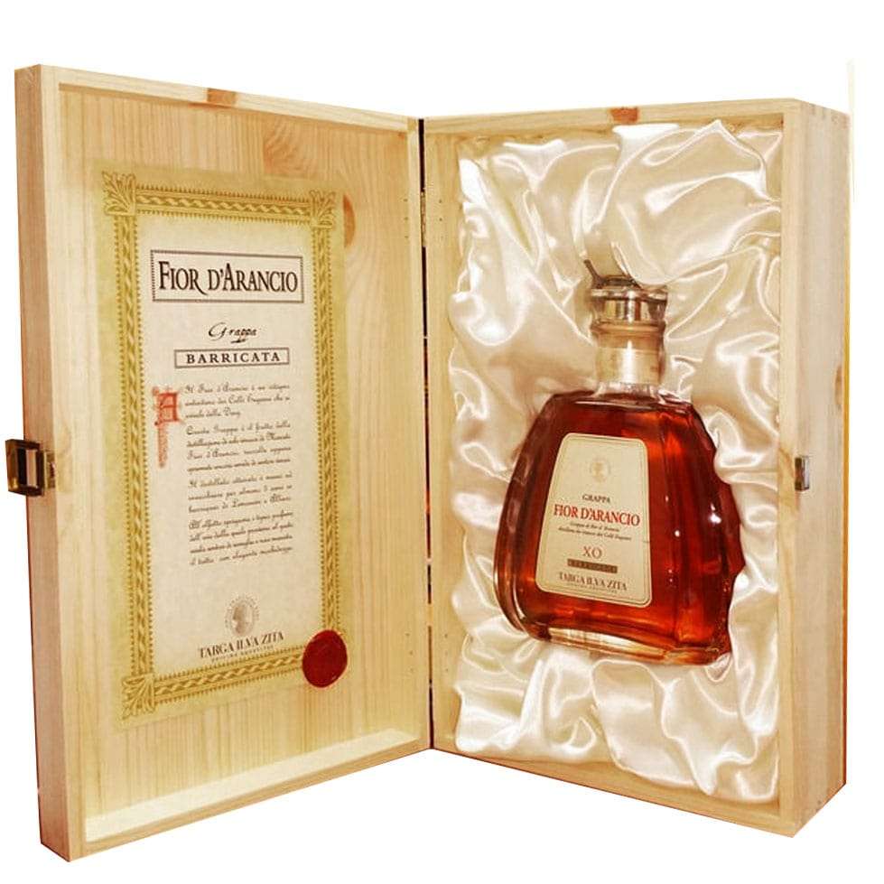 Targa Ilva Grappa Fior D'Arancio Barrique XO + Cassa Legno