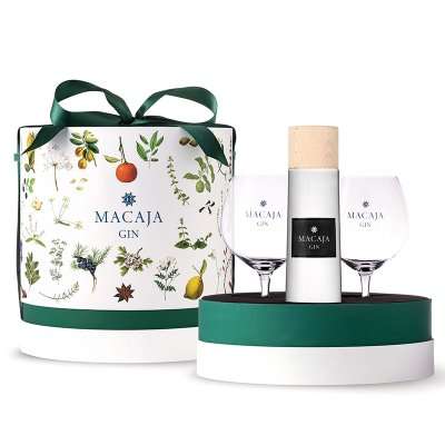 Macaja Gin Cappelliera Regalo +2 Bicchieri